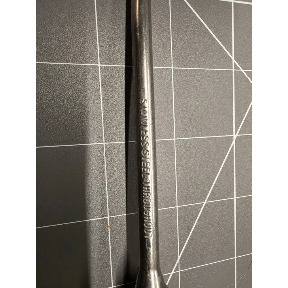 Vintage Ekco Eterna Stainless Steel Ladle Wood Handle Made in USA 11 Inch